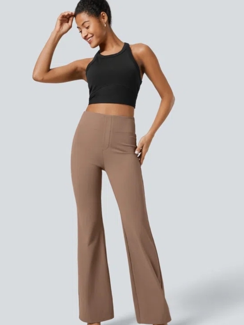 Halara NWOT Flex™ High Waisted Back Side Pocket Slight Flare Work Pants